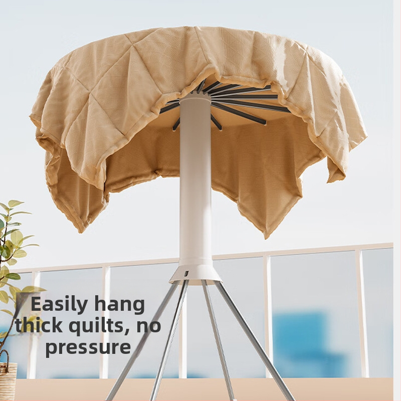 Podlažný vešiak na sušenie odevov, mobilný krídlový dizajn, plastový materiál, vysúvateľný a zložený