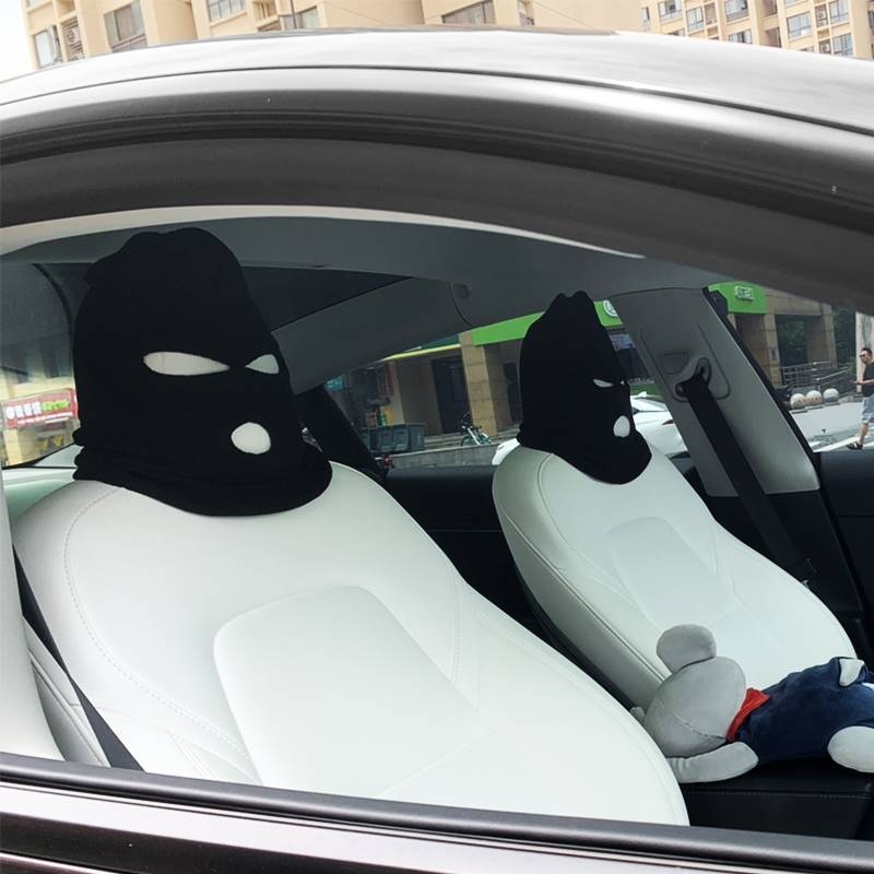 Autófejtámla-hüvely maszk dizájn, akril anyag, modell Mask Headrest Case, testreszabható feldolgozás