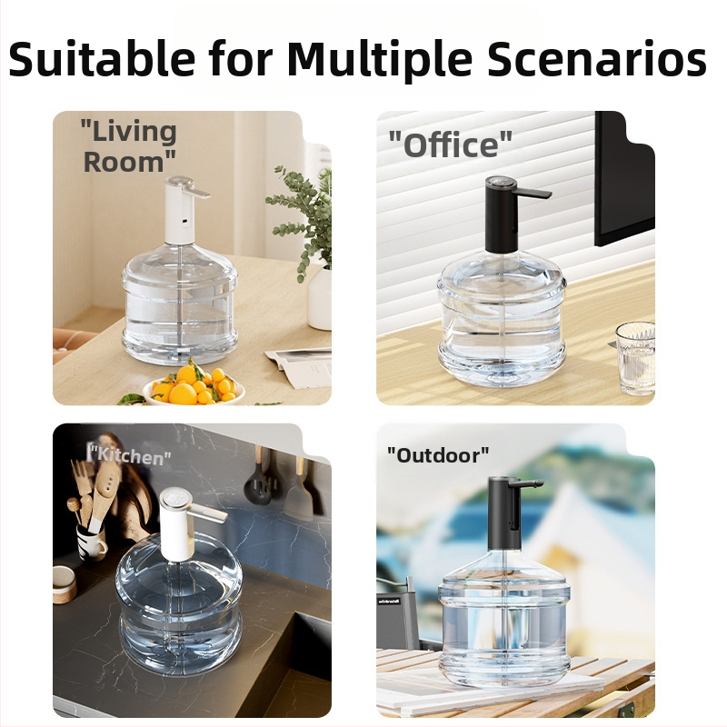 Мини презареждаема помпа-дозатор за бутилирана вода, модел AH-068, с докосване за активиране, 8W, 3.7V