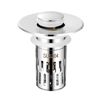 US standardni odvodni čep za umivaonik s bakrenim jezgrom, filtr od nehrđajućeg čelika 304, ABS premaz bakrom — Model E1