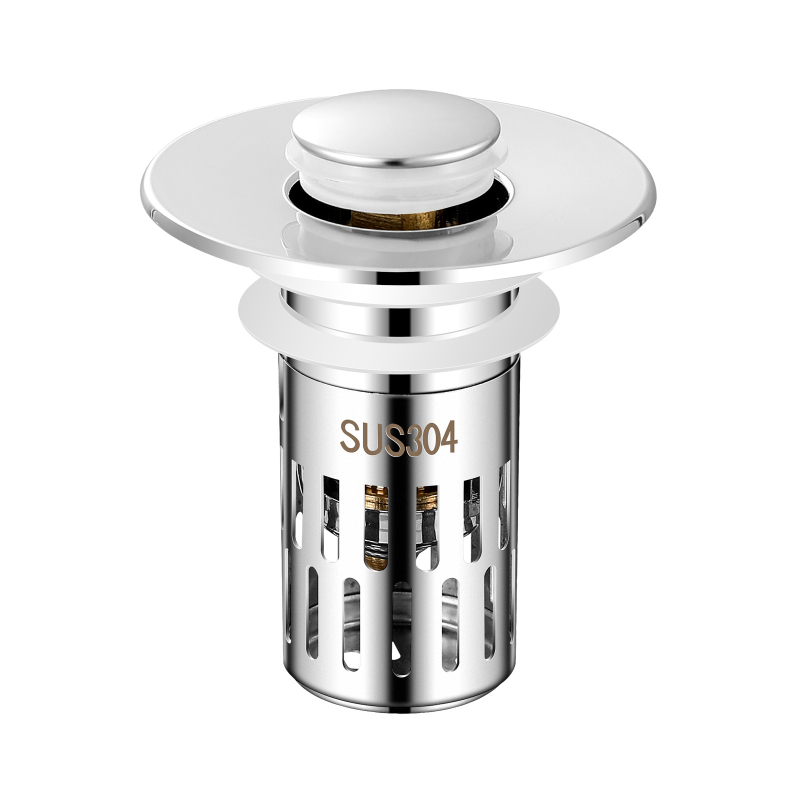 US standardni odvodni čep za umivaonik s bakrenim jezgrom, filtr od nehrđajućeg čelika 304, ABS premaz bakrom — Model E1