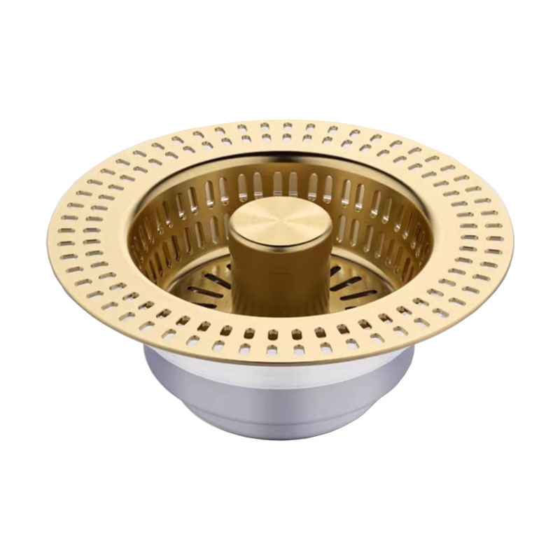 Φίλτρο νεροχύτη από ανοξείδωτο χάλυβα 304 με pop-up bounce core - μοντέλο Golden strainer sink bounce core, μάρκα An Yu, τύπος bounce, μορφή launching, στυλ Modern simplicity