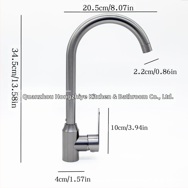 Virtuvės čiaupas karštam ir šaltam vandeniui, 360° pasukamas, visiškai varinis korpusas, keraminių plokščių vožtuvas, modelis BLT02GQH-80