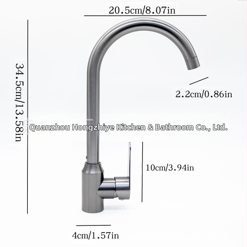 Virtuvės čiaupas karštam ir šaltam vandeniui, 360° pasukamas, visiškai varinis korpusas, keraminių plokščių vožtuvas, modelis BLT02GQH-80
