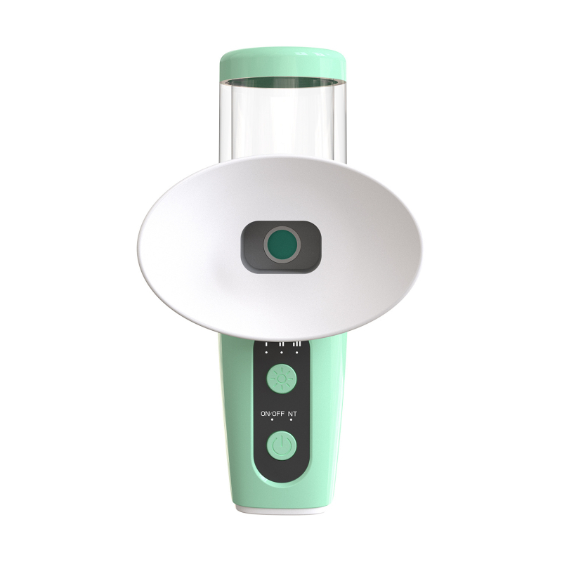 Rokas nano aerosols acīm mitrināšanai, atvieglo acu nogurumu un sausumu, pārnēsājams tvaika acu mazgāšanas līdzeklis; 1 ātrums; karsts un auksts izsmidzinājums; ABS plastmasas korpuss; iekšējā akumulators 500–800 mAh; darbības laiks 1–3 h