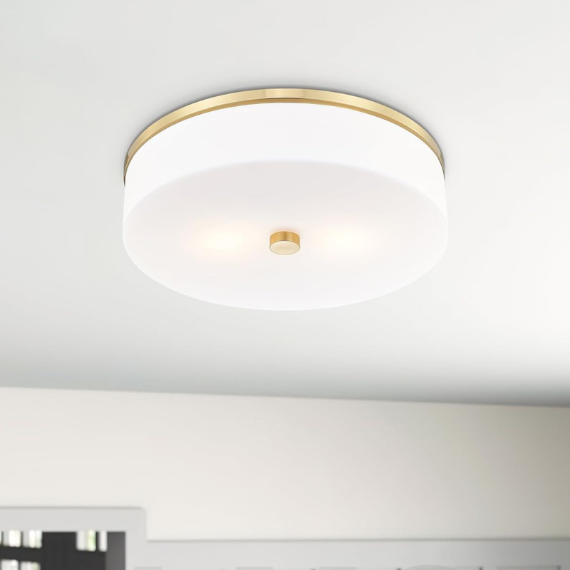 Φωτιστικό οροφής LED 110V, μεταλλικό σώμα, υφασμάτινο σκιάδιο, κάλυψη 5–10 τ.μ., κατάλληλο για σαλόνι και υπνοδωμάτιο