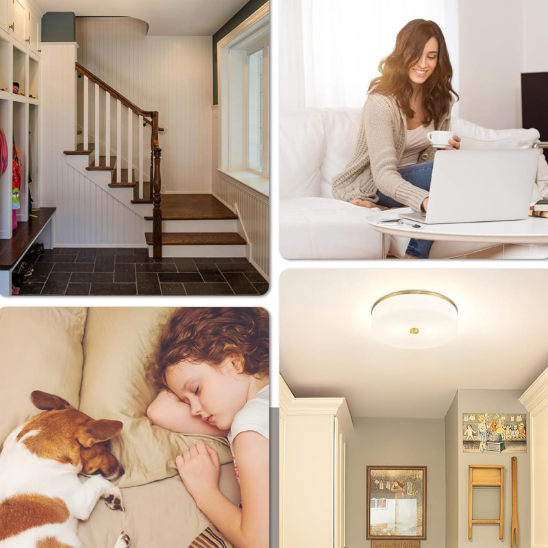 Φωτιστικό οροφής LED 110V, μεταλλικό σώμα, υφασμάτινο σκιάδιο, κάλυψη 5–10 τ.μ., κατάλληλο για σαλόνι και υπνοδωμάτιο