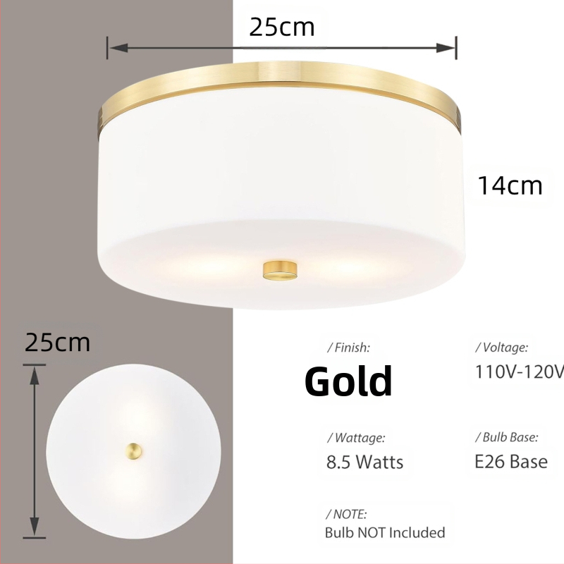 Φωτιστικό οροφής LED 110V, μεταλλικό σώμα, υφασμάτινο σκιάδιο, κάλυψη 5–10 τ.μ., κατάλληλο για σαλόνι και υπνοδωμάτιο