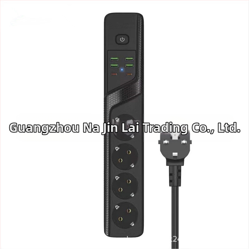 Европейски 4-гнезден USB разклонител с германски стандарт, защита от пренапрежение, Type-C, висока мощност 3000W, корпус огнеупорен PC, медни проводници, CE/ROHS