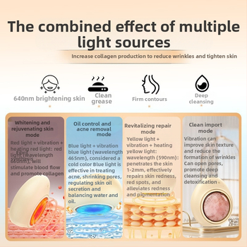 Kosmētikas instruments — Jade sejas masieris, Pārvietojams, Mājas lietošanai, IPX6 ūdensdrošība, 800–1000mAh iebūvētā baterija, balināšana, mitrināšana, ādas atjaunošana, krāsains apgaismojums