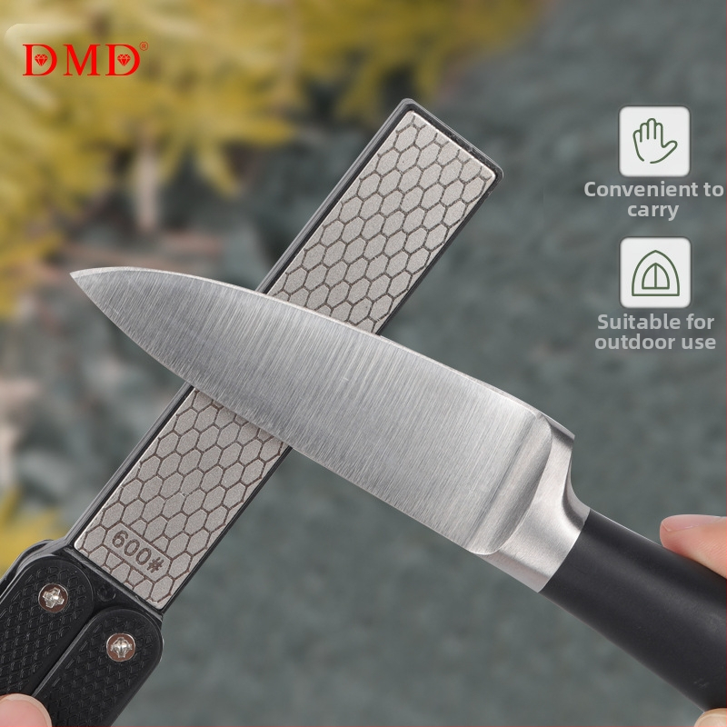 DMD шлифовач за ножове с форма на вентилатор, двустранен, сгъваем, преносим за открито, емери абразив, 400/600 зърна