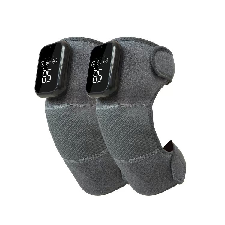 Električni masažni jastučić za koljeno s grijanjem i vibracijom, 3-stupanjski upravljač, temperatura 45–65°C