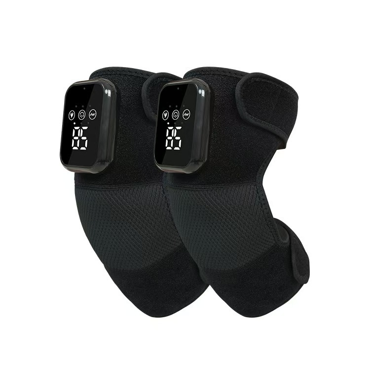 Električni masažni jastučić za koljeno s grijanjem i vibracijom, 3-stupanjski upravljač, temperatura 45–65°C