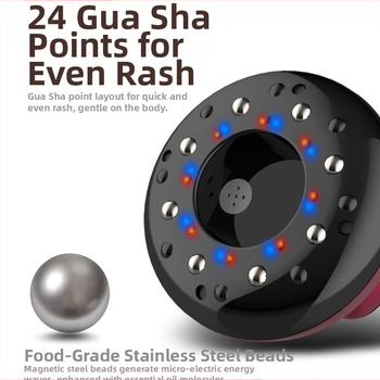 Električni uređaj za meridijansku terapiju s cupping masažom i grijanjem (USB napajanje, model GSY-BT37, temperatura 37–55°C, 4 načina, ABS kućište, 1200mAh)