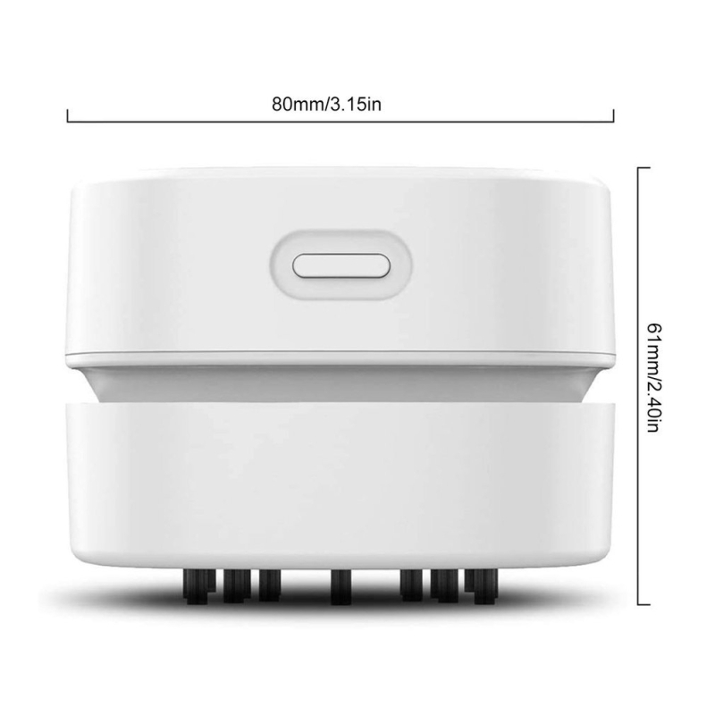 Mini galda putekļsūcējs tastatūrai, bezvadu, USB barošanai, 5W, ciklonu sprausla, sausais putekļu konteiners, klusa darbība