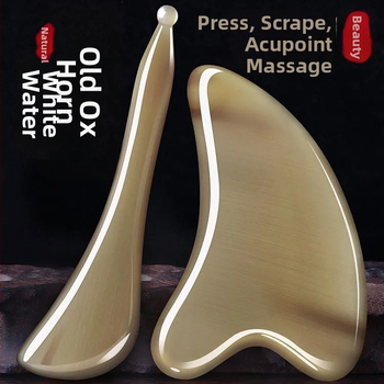 Гуа Ша масажна плоча от биволски рог; тегло 35 г; за лицев масаж и масаж на цялото тяло