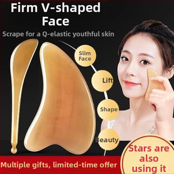 Гуа Ша масажна плоча от биволски рог; тегло 35 г; за лицев масаж и масаж на цялото тяло