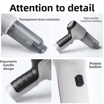 Rokas autosūkājs, bezvadu, 7.4V, 120W, 1900Pa, uzlādējams