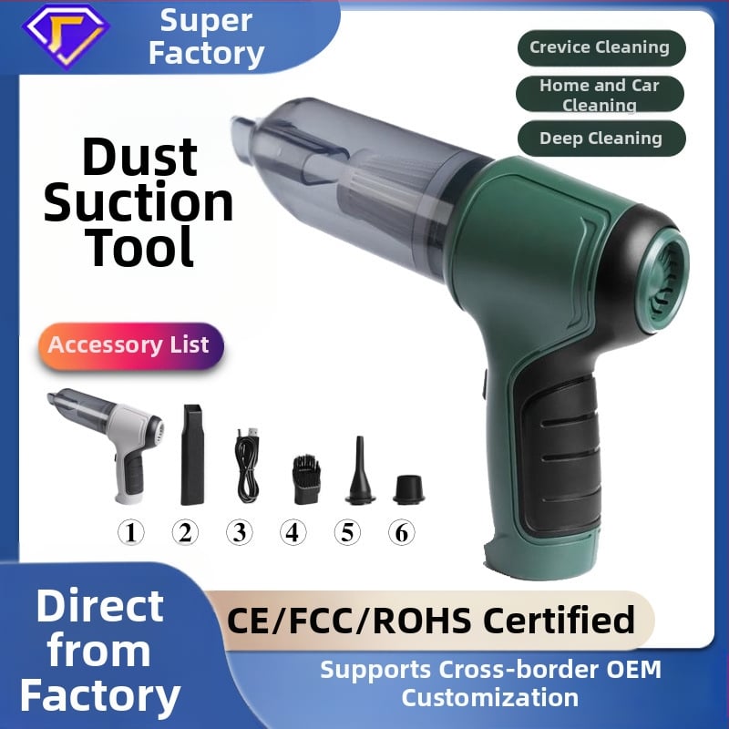 Rokas autosūkājs, bezvadu, 7.4V, 120W, 1900Pa, uzlādējams