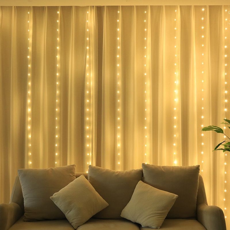 LED niti za zavjese, vanjska vodootporna, USB daljinsko upravljanje, mijenjanje boja i efekti tečenja svjetla