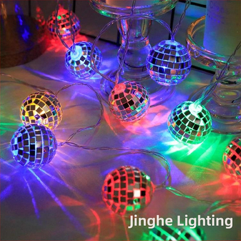 Αλυσίδα LED φωτισμού με μπίλια καθρέφτη – Διακοσμητικά κρεμαστά LED με 20 LED, Mullinsen chip, IP44, είσοδος 3V, PF 0.6