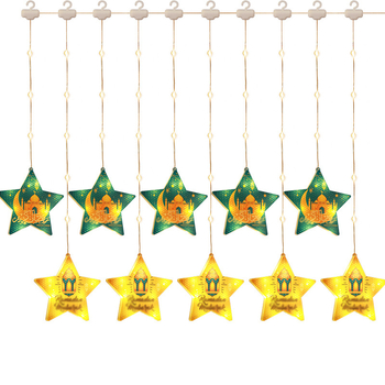 Φωτά LED κουρτινών με πενταγωνικά αστέρια, βύσμα E14, IP44, 6 lm, CE πιστοποιημένο, διάρκεια ζωής 6000 h