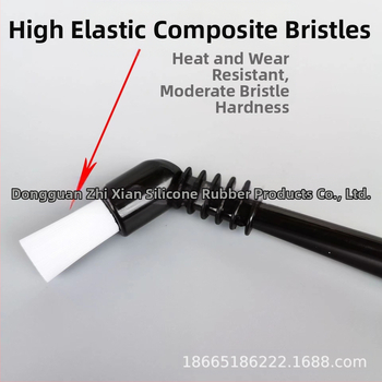 Βούρτσα καθαρισμού μηχανής καφέ, πλαστική, με μαλακές τρίχες, διπλής κεφαλής, για τον καθαρισμό της κεφαλής παρασκευής και του μύλου