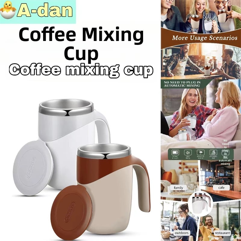 Nerūdijančio plieno kavos puodelis su automatine magnetine maišymo funkcija, elektrinis maišymas, svoris 0,5 kg, galimybė pritaikyti logotipą