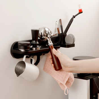 Huayi Ράφι αποθήκευσης λαβών καφετιέρας, πλαστικό, μοντέρνο και απλό στυλ, κατάλληλο για μπαρ, καφέ και εκθεσιακούς χώρους