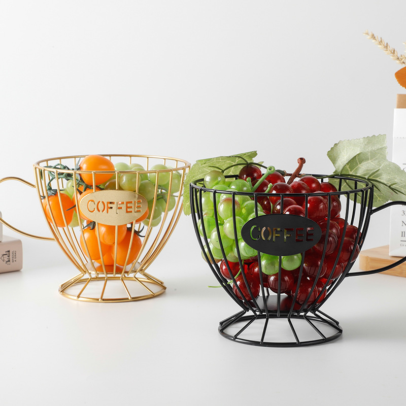 Kalti plieno vaisių krepšelis, Skandinaviško paprasto stiliaus, Hongtu (Brand: Hongtu; Style: Simple; Category: Fruit basket; Time to market: Autumn 2023; Quality: Superior)