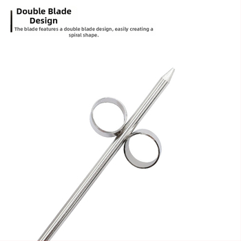 Chef Ji Qixiu nerūdijančio plieno + PP daugiakomponentis daržovių pjaustytuvas su spiraliniu volu ir agurko pjaustytuvu