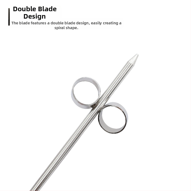 Chef Ji Qixiu Неръждаема стомана + ПП Многофункционален резач за зеленчуци със спирален ролер и резачка за краставица