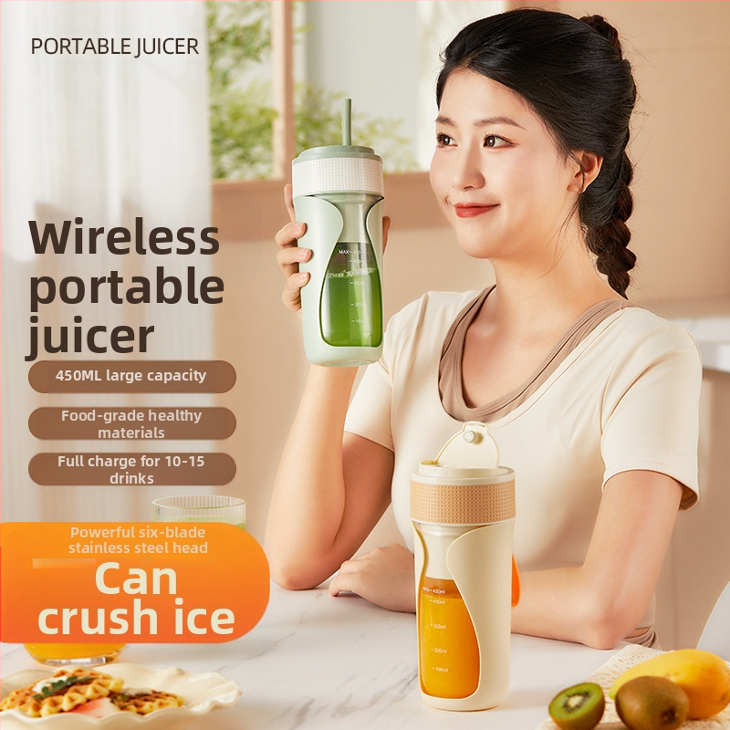 Преносима безжична чаша за сок от плодове, високоскоростна 12001–15000 об/мин, капацитет 401–600 мл, 50W, вградена батерия, PC хранителен пластмасов корпус