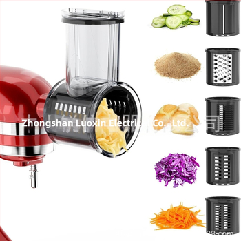 CAYOMEN KA-06 Įmontuojamas KitchenAid virtuvės kombaino pjaustymo ir tarkavimo priedas, penkių peilių volas