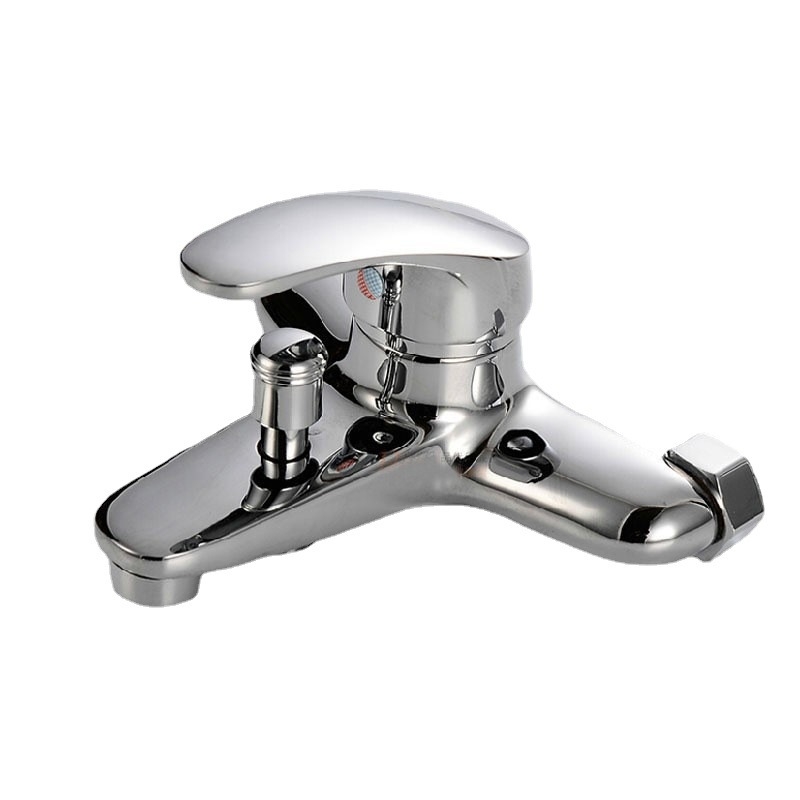 Trys dalių varinis įmontuojamas maišytuvas voniai ir dušai, keraminių disko vožtuvų, 0–90°C, DN15 jungtys, modelis DH-5561-LY