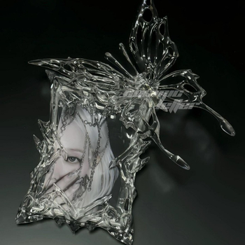 Държач за карти с пеперуден дизайн за ученици – айдол фен тематика, пластмасов, без лого, без персонализация, държач за снимки