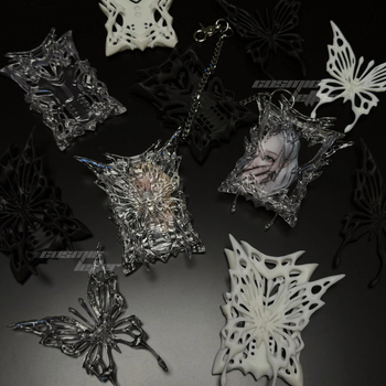 Държач за карти с пеперуден дизайн за ученици – айдол фен тематика, пластмасов, без лого, без персонализация, държач за снимки