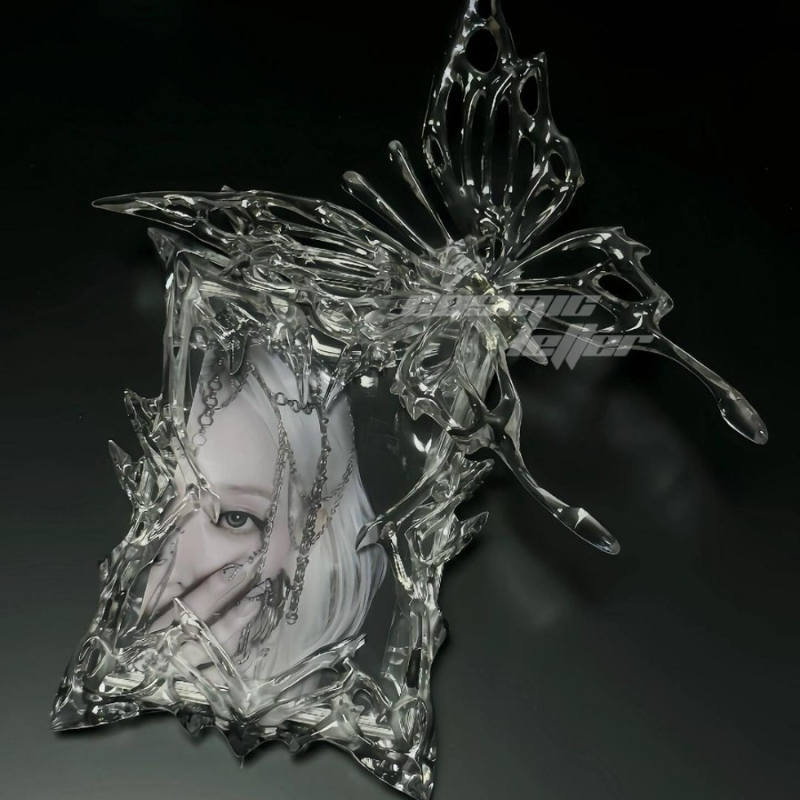 Държач за карти с пеперуден дизайн за ученици – айдол фен тематика, пластмасов, без лого, без персонализация, държач за снимки