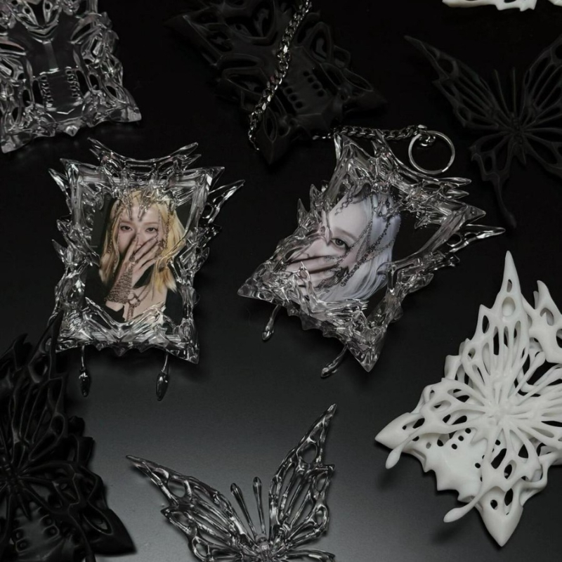 Държач за карти с пеперуден дизайн за ученици – айдол фен тематика, пластмасов, без лого, без персонализация, държач за снимки