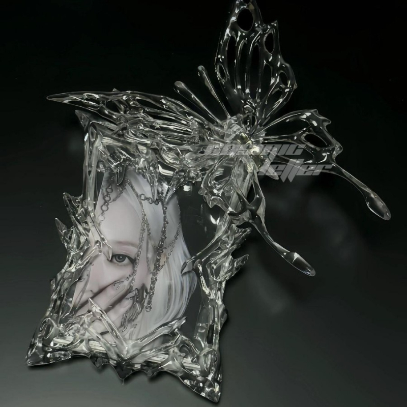 Държач за карти с пеперуден дизайн за ученици – айдол фен тематика, пластмасов, без лого, без персонализация, държач за снимки