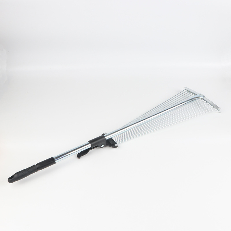 Ištemptas sodo grėblys iš nerūdijančio plieno, reguliuojamas, daug dantų, modelis DCAO-003