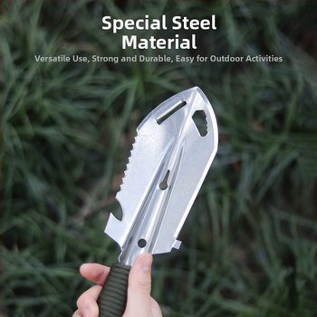 PACOONE εξωτερικό πολυλειτουργικό φτυάρι χειρός, μηχανικό φτυάρι, φορητό εργαλείο επιβίωσης για πεδία