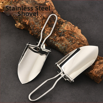 Sulankstomas kastuvas iš nerūdijančio plieno lauko naudojimui – kemperiams ir žvejybai