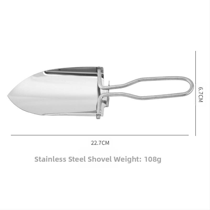 Сгъваема лопата от неръждаема стомана за открито – къмпинг и риболов