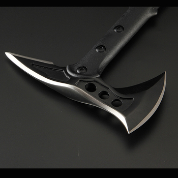 Τεχνικό τσεκούρι επιβίωσης με κεφαλή σφυριού, άκρη πυροσβεστικής, 420 ανοξείδωτο ατσάλι, σκληρότητα 55–57 HRC