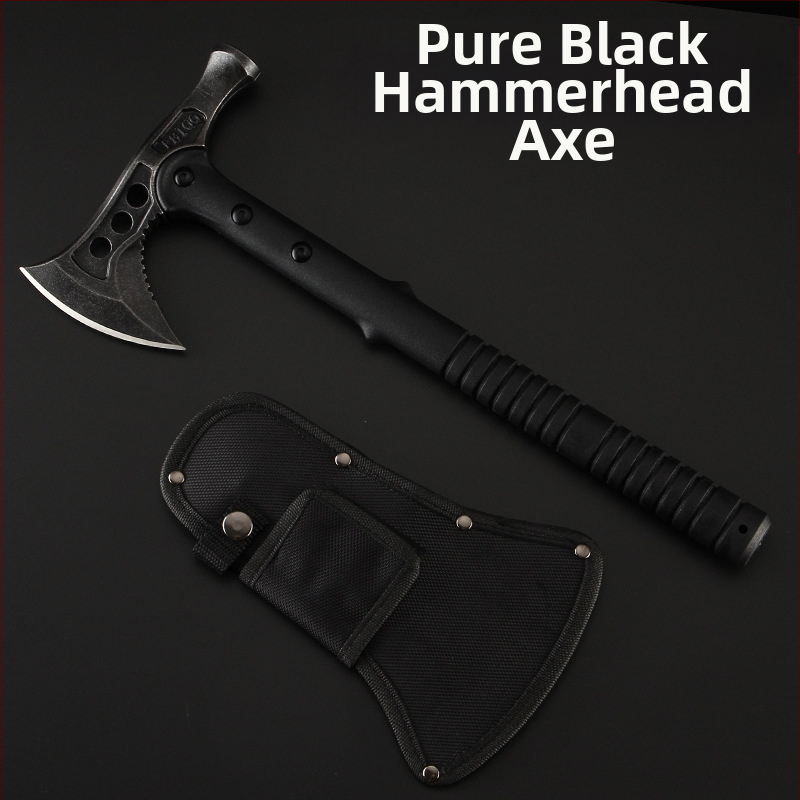 Ellujäämise taktikaline kirves haamriga peaga, tulekustutuse tipps, 420 roostevabast terasest, kõvadus 55–57 HRC