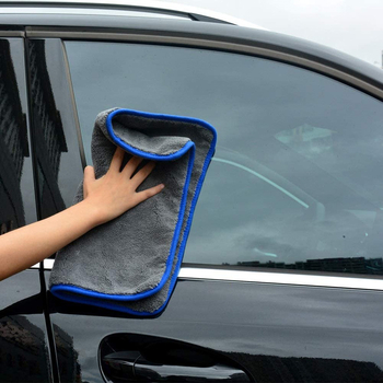 Coral fleece πετσέτα πλυσίματος αυτοκινήτου, διπλής όψης, απορροφητική, 1200 gsm