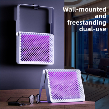 Ηλεκτρικός εξοντωτής κουνουπιών με επαναφορτιζόμενο USB, LED φωτισμό, ενσωματωμένη μπαταρία, αυτονομία 1–3 ώρες, χρόνος φόρτισης 3 ώρες · Παγίδα κουνουπιών με φωτεινό κύμα + έλεγχος ηλεκτρικού χτυπήματος