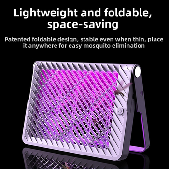 Ηλεκτρικός εξοντωτής κουνουπιών με επαναφορτιζόμενο USB, LED φωτισμό, ενσωματωμένη μπαταρία, αυτονομία 1–3 ώρες, χρόνος φόρτισης 3 ώρες · Παγίδα κουνουπιών με φωτεινό κύμα + έλεγχος ηλεκτρικού χτυπήματος