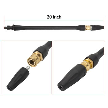 Augstas spiediena tīrīšanas pistole ar 1/4 ātru savienojumu, nylon korpuss, 2600 psi/180 bar, izsmidzināšanas attālums 5 m, svars 0,5 kg, TUTU